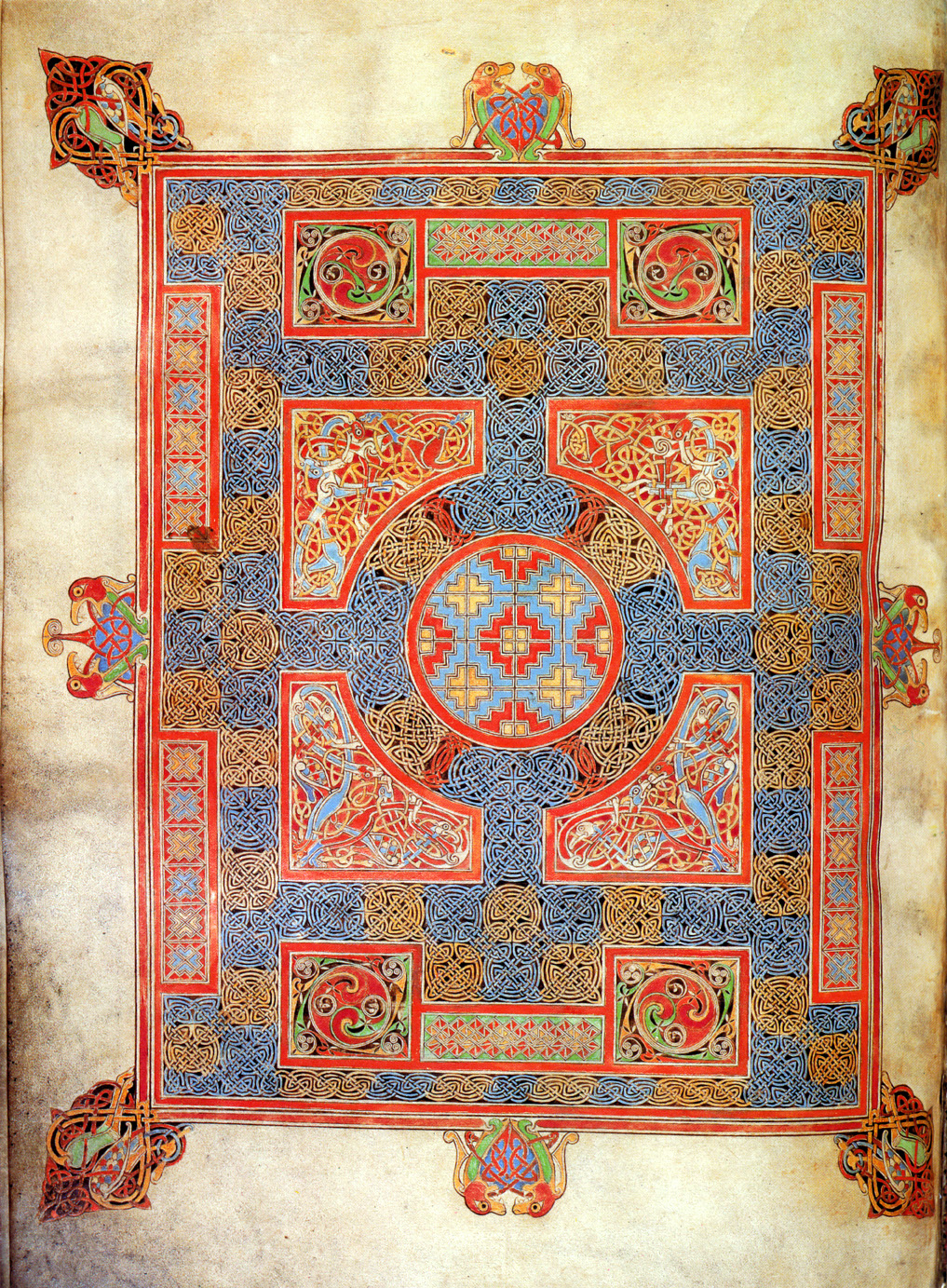 Carpet page from Lindisfarne gospels